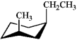 Which of the following is the most stable conformation of trans-1-ethyl-3-methylcyclohexane? A)   B)   C)   D)  