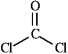 Draw all the lone pairs (nonbonding valence electrons) on the structure of phosgene, a poisonous gas once used as a chemical warfare agent.  