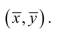 The least squares line passes through the point  