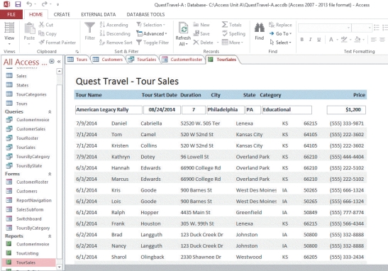   -In the accompanying figure, Customers is a ____ tab. A)  form B)  report C)  table D)  query