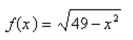 Find the domain of the function.