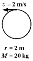 <strong>The diagram below shows five cylinders, each cylinder rotating with constant angular velocity about its central axis. The magnitude of the tangential speed of one point of each cylinder is shown, along with each cylinder's radius and mass. Which cylinder has the largest angular momentum?</strong> A) B) C) D) E)