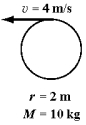 <strong>The diagram below shows five cylinders, each cylinder rotating with constant angular velocity about its central axis. The magnitude of the tangential speed of one point of each cylinder is shown, along with each cylinder's radius and mass. Which cylinder has the largest angular momentum?</strong> A) B) C) D) E)
