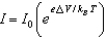 <strong>When a voltage \Delta V is applied to a p-n junction diode at absolute temperature T, the current voltage relationship is:</strong> A) B) C) D) E)