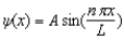 The wave function for a particle in a box of length L is given by .If the box extends from x = 0 to x = L, What is the probability of finding the particle between x = 0.60 L and x = 0.70 L?   A) 0.10 B) 0.20 C) 0.25 D) 0.05 E) The probability is not given.