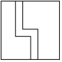 Can the lines in the figure below be equipotential lines?   A) No, because there are sharp corners. B) No, because they are isolated lines. C) Yes, because any lines within a charge distribution are equipotential lines. D) Yes, they might be boundary lines of the two surfaces of a conductor. E) It is not possible to say without further information.