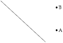  An infinite plane of charge with is tilted at a 45 \degree angle to the vertical direction as shown below.The potential difference, VB -VA, in volts, between points A and B, a 4.50 m distance apart, is:     A) (-7.06.)  B) (F-9.98.)  C) (-14.11.)  D) +7.06. E) +9.98. 