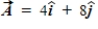 Two vectors   and   are given by   and   . The scalar product of   and a third vector   is −16. The scalar product of   and   is +18. The z component of   is 0. What is the magnitude of   ? A) 7.8 B) 6.4 C) 3.6 D) 5.0 E) 4.8