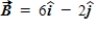 Two vectors   and   are given by   and   . The scalar product of   and a third vector   is −16. The scalar product of   and   is +18. The z component of   is 0. What is the magnitude of   ? A) 7.8 B) 6.4 C) 3.6 D) 5.0 E) 4.8