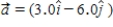 A particle starts from the origin at t = 0 with a velocity of   m/s and moves in the xy plane with a constant acceleration of   m/s<sup>2</sup>. What is the speed of the particle at t = 2.0 s? A) 52 m/s B) 39 m/s C) 46 m/s D) 33 m/s E) 43 m/s