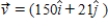 The site from which an airplane takes off is the origin. The x axis points east; the y axis points straight up. The position and velocity vectors of the plane at a later time are given by ​   m and   m/s. ​ The plane is most likely A) just touching down. B) in level flight in the air. C) ascending. D) descending. E) taking off.