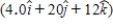 A 2.0-C charge moves with a velocity of   m/s and experiences a magnetic force of   N. The x component of the magnetic field is equal to zero. Determine the y component of the magnetic field. A) −3.0 T B) +3.0 T C) +5.0 T D) −5.0 T E) +6.0 T