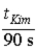 To help Kim practice for the Special Olympics, Sally runs beside him for half the required distance. She runs the remaining distance at her regular speed and arrives 90 seconds ahead of Kim. What is the ratio of Sally's regular speed to Kim's speed? Use tKim for Kim's total time. A)    B)    C)    D)    E)   