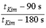 To help Kim practice for the Special Olympics, Sally runs beside him for half the required distance. She runs the remaining distance at her regular speed and arrives 90 seconds ahead of Kim. What is the ratio of Sally's regular speed to Kim's speed? Use tKim for Kim's total time. A)    B)    C)    D)    E)   