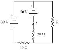 Determine the resistance R when I = 1.5 A.   A) 40 Ω B) 8.0 Ω C) 85 Ω D) 28 Ω E) 32 Ω