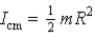 In the figure below, a disk (radius R = 1.0 m, mass = 2.0 kg)  is suspended from a pivot a distance d = 0.25 m above its center of mass. For a circular disk,   . The angular frequency (in rad/s)  for small oscillations is approximately ​   ​ A) 4.2. B) 2.1. C) 1.5. D) 1.0. E) 3.8.
