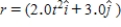 A 3.0-kg particle has a position vector given by   , where   is in meters and t is in seconds. What is the angular momentum of the particle, in kg⋅m<sup>2</sup>/s, about the origin at t = 2 s? A) 72   B) −72   C) 24   D) −24   E) 22  