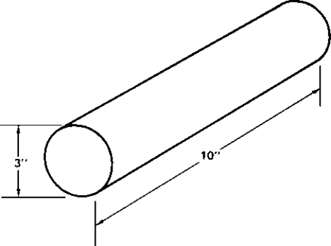 What is the total weight of 19 pieces of cold-rolled steel like the one shown? One cubic inch of steel weighs 0.2835 lbs. Carry the answer to two decimal places.  <div style=padding-top: 35px> 