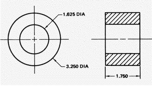 Find, in cubic centimeters, the volume of this steel collar. Express the answer to the nearest hundredth. All dimensions are in centimeters.  