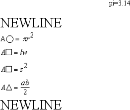   Area of a Cylinder =   Area of a Trapezoid = -Determine, in square inches, the area of a circle with a radius of 12 .