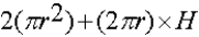   Area of a Cylinder =   Area of a Trapezoid =   -How many square inches in a rectangular plate measuring 4  by 13 ?