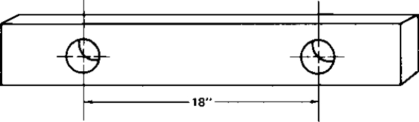 Figure 19-2   -What is the distance between the hole centers, in feet?