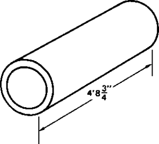 Figure 19-4   -What is the length of this pipe in inches? Carry the answer to two decimal places.