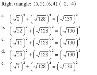 Show that the points form the vertices of the indicated polygon.