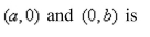 Use the intercept form to find the equation of the line with the given intercepts. The intercept form of the equation of a line with intercepts