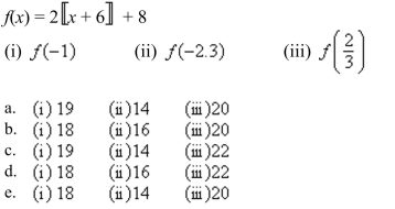 Evaluate the function for the indicated values.