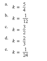 After determining whether the variation model below is of the form ind the value of k.