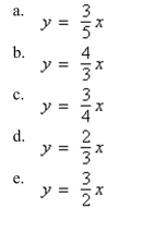 Assume that y is directly proportional to x. determine a linear model that relates y and x.