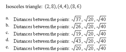 Show that the points form the vertices of the indicated polygon.