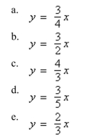 Assume that y is directly proportional to x. , determine a linear model that relates y and x.