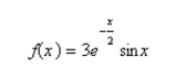 Use a graphing utility to select the graph of the function and the damping factor of the function in the same viewing window.