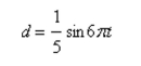 For the simple harmonic motion described by the trigonometric function, find the maximum displacement.