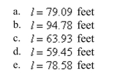The angle of elevation of the sun is . Find the length, l, of a shadow cast by a tree that is 53 feet tall. Round answer to two decimal places.