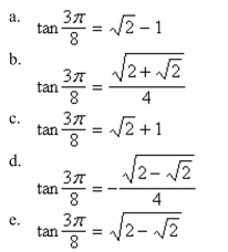 Use the half-angle formulas to determine the exact value of the given trigonometric expression.    <div style=padding-top: 35px> 