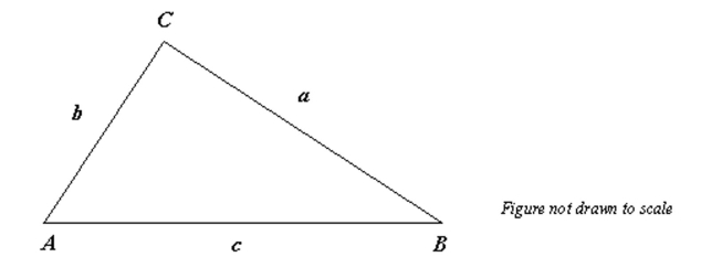  Given  a = 8 , b = 7 , \text { and } c = 6  , use the Law of Cosines to solve the triangle for the value of C. Round answer to two decimal places.   A)   46.57 ^ { \circ }  B)   75.52 ^ { \circ }  C)   57.91 ^ { \circ }  D)   80.44 ^ { \circ }  E)   60.33 ^ { \circ }