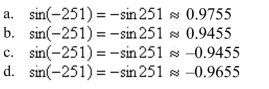 Use a calculator to calculate the value of   from the given identity.      <div style=padding-top: 35px> 