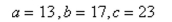Use the law of Cosines to solve the given triangle. Round your answer to two decimal places.    <div style=padding-top: 35px> 