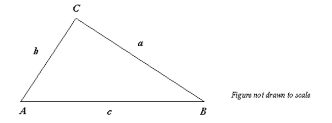  Given  a = 9 , b = 11 , \text { and } c = 6  , use the Law of Cosines to solve the triangle for the value of C. Round answer to two decimal places.    A)   54.85 ^ { \circ }  B)   33.03 ^ { \circ }  C)   80.44 ^ { \circ }  D)   92.12 ^ { \circ }  E)   60.33 ^ { \circ }