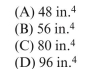 The moment of inertia about the y axis of the L-shaped figure in Problem 5.5 is:   Analysis of forces in statically determinate beams, trusses, and frames<div style=padding-top: 35px> 