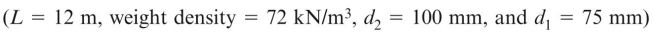 A cast iron pipe (   75 mm) is lifted by a hoist. The lift points are 6 m apart. The maximum bending stress in the pipe is approximately:    <div style=padding-top: 35px> 