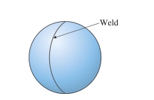  A thin-walled spherical tank has a diameter of 0.75 m and an internal pressure of 20 MPa. The yield  20 \mathrm { MPa }  stress in tension is 920 MPa, the yield stress in shear is 475 MPa, and the factor of safety is 2.  475 \mathrm { MPa }  of elasticity is 210  \text { GPa, }  Poisson's ratio is 0.28, and maximum normal strain is  1220 \times 10 ^ { - 6 }  The minimum permissible thickness of the tank is approximately:    A)   8.6 \mathrm {~mm}  B)   9.9 \mathrm {~mm}  C)   10.5 \mathrm {~mm}  D)   11.1 \mathrm {~mm}   