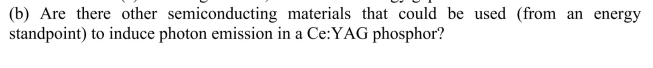(a) From Figure 17.4, estimate the energy gap of a GaN or InGaN LED.