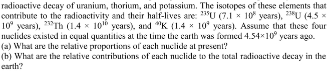 As indicated in the chapter, geothermal heat comes primarily from the  <div style=padding-top: 35px> 