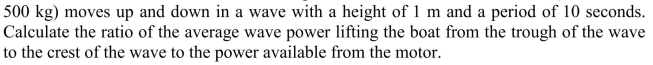 A small boat with two occupants and a 15 kW outboard motor (total mass =
