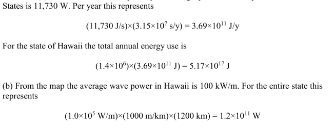 (a) From Table 2.1 the per capita average power consumption in the United    