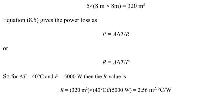 The total surface area is